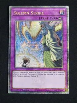 Solemn Strike RA02 Quarter Century Rare - 1st ed Yugioh Card #5G3 - Image 1