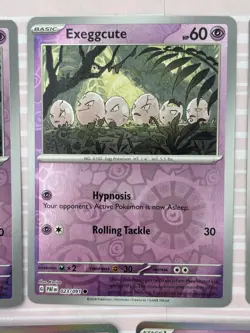 Exeggcute + Exeggutor Pokemon Cards Set of 5 with Reverse/Holo Rare Psychic TCG - Image 3