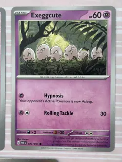 Exeggcute + Exeggutor Pokemon Cards Set of 5 with Reverse/Holo Rare Psychic TCG - Image 4