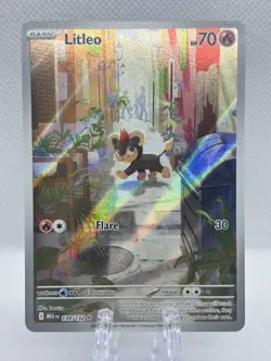 Pokemon TCG Litleo 139/132 Mega Evolution Illustration Rare Card - Image 1