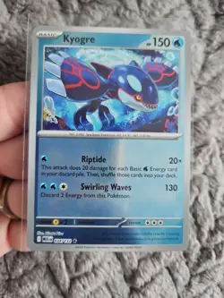 Kyogre 034/132 Me01: Mega Evolution Reverse Holo PACK FRESH Pokemon Card - Image 1