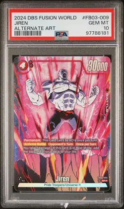 2024 DRAGON BALL SUPER CARD GAME FUSION WORLD RAGING ROAR #FB03-009 JIREN PSA 10 - Image 1