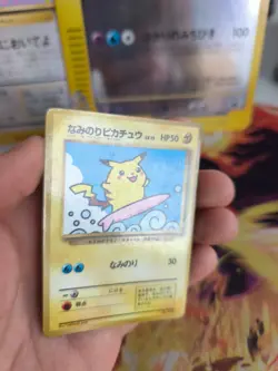 Pokemon Karte Card Surfing Pikachu Promo Glossy Surfendes 97 Wotc japanese Good - Image 2
