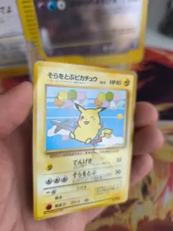 Pokemon Karte Card Flying Pikachu ANA Promo 1997 Extreme Rare Wotc japanese LP - Image 3