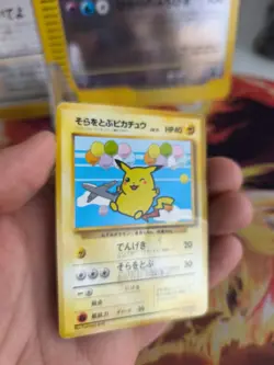 Pokemon Karte Card Flying Pikachu ANA Promo 1997 Extreme Rare Wotc japanese LP - Image 5