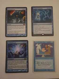 Magic the Gathering 4 Blue Cards Lighlty Played - Image 1