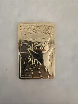 1999 Pikachu Pokemon 23k Gold Plated Trading Card Limited Edition Burger King - Image 1