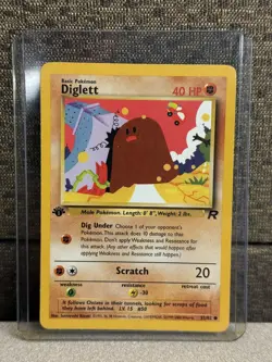 1st Edition Diglett 52/82 - Team Rocket - Pokemon Card - Near Mint (NM) - Image 1