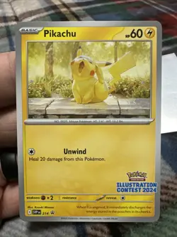 Pikachu - 214 (Illustration Contest 2024) 214 Sv: Scarlet & Violet Promo Card - Image 2