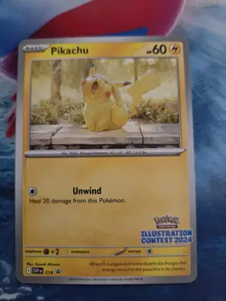 Pikachu - 214 (Illustration Contest 2024) 214 Sv: Scarlet & Violet Promo Cards - Image 1