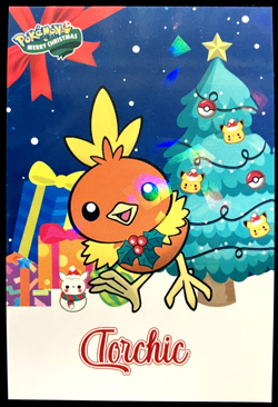 Torchic Ice Holo Pokemon 2024 Card Database Merry Christmas - Image 1