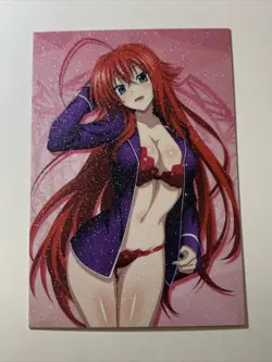 Swimsuit Rias Gremory High School DxD Sexy Goddess Anime Doujin Waifu Art Card - Image 1