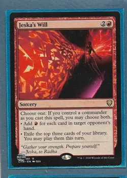 3 Jeska's Will Commander Legends (CMR) #187 Near Mint (NM) Never Played MTG - Image 1
