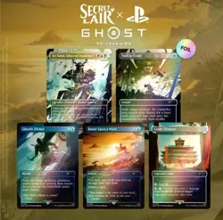Magic The Gathering Secret Lair x Playstation Ghost of Tsushima FOIL PRESALE - Image 1