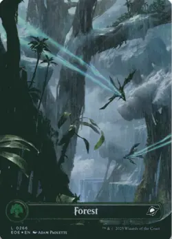 MTG Forest (0266) (Borderless) Foil NM Edge of Eternities Magic 266 - Image 1