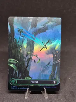 MTG Forest 0266 Edge of Eternities Full Art Land Holo NM - Image 1