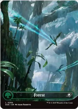 Forest (Foil, Full Art, Borderless, #0266, NM) Edge of Eternities (EOE), MTG - Image 1