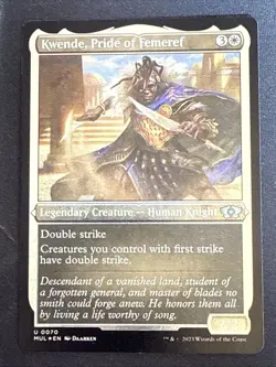 1x Etched Foil Kwende, Pride of Femeref (0070) Multiverse Legends LP MTG Magic - Image 1