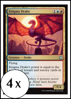 MTG - 4 x Enigma Drake - Foundations - Playset 4x x4 - Image 1