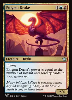MTG - 4 x Enigma Drake - Foundations - Playset 4x x4 - Image 2