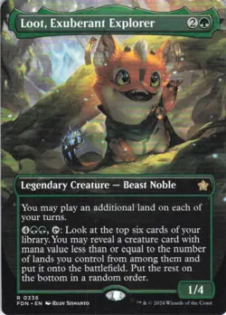 MTG Loot, Exuberant Explorer (Borderless) (336) | NM | Foundations {FDN} - Image 1