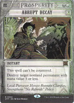 MTG Abrupt Decay (34) | NM | Outlaws of Thunder Junction: Breaking News {OTP} - Image 1