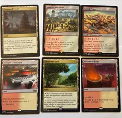 MTG BOROS (red white) - utility Land Lot - x6 NM regular MTG Commander - Image 1