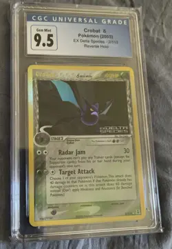Pokemon 2005 Crobat EX Delta Species Stamp 2/113 Reverse Holo CGC 9.5 - Image 1