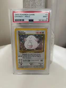 PSA 9 1999 Pokemon Chansey 3/102 Base Set Unlimited Holo Mint 💎 - Image 1