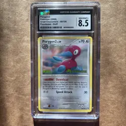 CGC 8.5 NM-MINT+ Porygon2 49/106 STAFF PreRelease Great Encounters Pokemon 2008 - Image 1