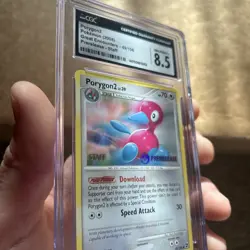 CGC 8.5 NM-MINT+ Porygon2 49/106 STAFF PreRelease Great Encounters Pokemon 2008 - Image 3