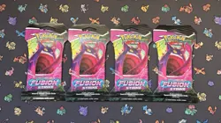 4x Gengar Art Pokemon TCG Sword & Shield 08 Fusion Strike Sleeved Booster Pack - Image 1