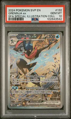 2024 POKEMON SVP EN-SV BLACK STAR PROMO #132 GRENINJA EX PSA 10 - Image 1
