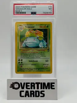 2000 Pokemon Venusaur Holo Base 18/130 PSA 7 - Image 1