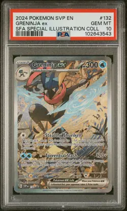 2024 POKEMON SVP EN-SV BLACK STAR PROMO #132 GRENINJA EX PSA 10 - Image 1
