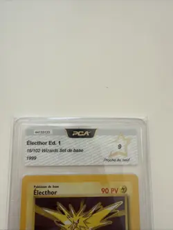 Carte Pokemon Edition 1 PCA 9 Wizards Set de Base HOLO Electhor 16/102 - Image 2