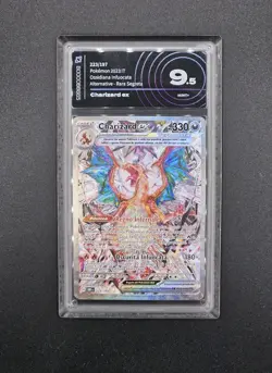 Carta Pokemon Charizard Ex 223/197 Ossidiana infuocata Ai gradind 9.5 - Image 1