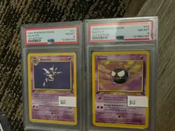 1st Edition Haunter and Gastly Pokemon Base Set 1999 PSA 8 For Both - Image 1