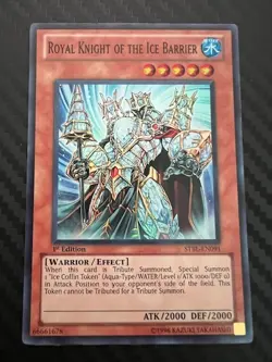 Yugioh Royal Knight of the Ice Barrier STBL-EN091 Super Rare 1st Edition VLP - Image 1