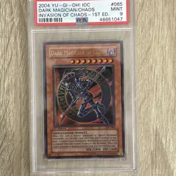 Yu-Gi-Oh! Dark Magician of Chaos 1st Edition Invasion of Chaos IOC-065 PSA 9 - Image 3