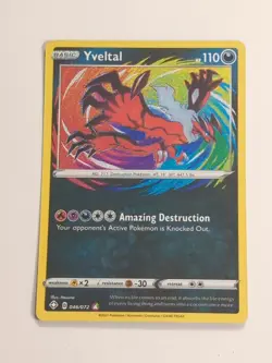 Pokemon Card - Yveltal (Amazing Rare) - 46/72 - Mint - Shining Fates Holographic - Image 1