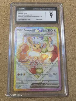CGC 9 Mint Eevee Ex SVP 174 SPC Prismatic Evolutions Premium Pokemon Card - Image 1