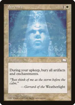 Serenity Weatherlight HEAVILY PLD White Rare MAGIC THE GATHERING CARD ABUGames - Image 1