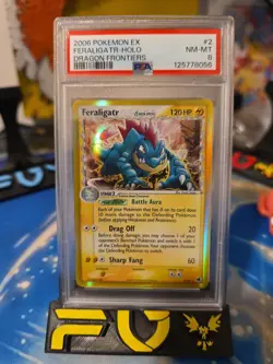 Feraligatr 2006 EX Dragon Frontiers 2/101 Holo Pokemon Card PSA 8 - Image 1