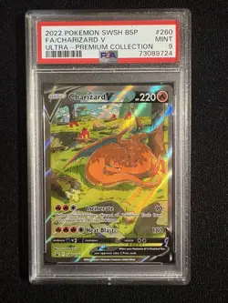 PSA 9 Charizard V SWSH260 Promo Ultra Premium Collection Pokemon Card - Image 1