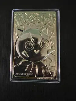Pokemon Jigglypuff 23K Gold Plated Trading Card with COA 1999 - Image 1