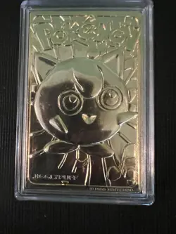 Pokemon Jigglypuff 23K Gold Plated Trading Card with COA 1999 - Image 5