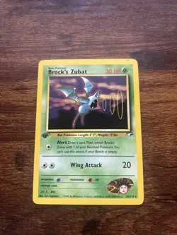 Pokemon Card - Brock's Zubat Gym Heroes 24/132 1st Edition Rare - Image 1