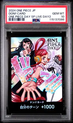 2024 ONE PIECE JAPANESE PROMOS ONE PIECE DAY SPECIAL LIVE DAY2 DON!! CARD PSA 10 - Image 1