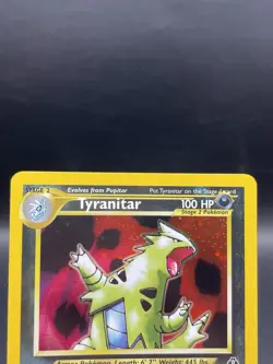 Pokemon TCG Tyranitar Neo Discovery Holo Card 12/75 Rare - LP - Image 2